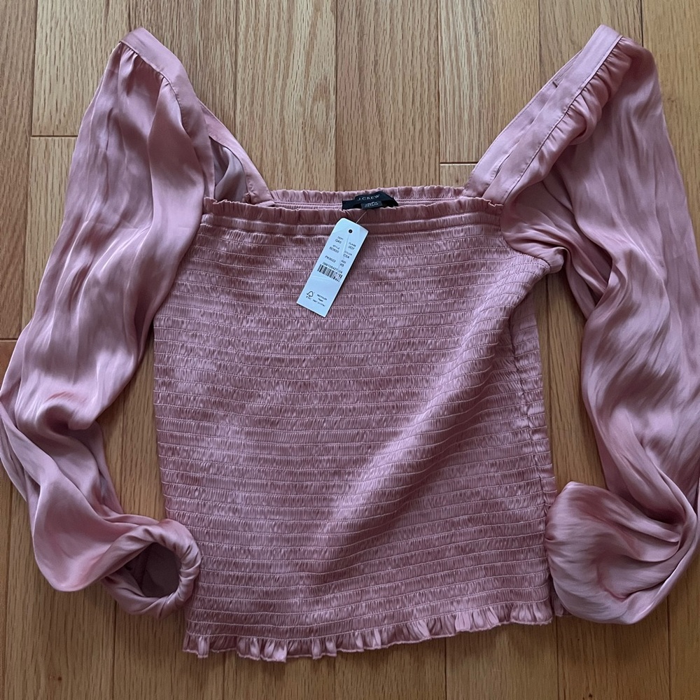 j crew silk blouse